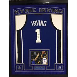 Kyrie Irving Signed Duke Blue Devils 35x43 Custom Framed Authentic Jersey Display (PSA COA)