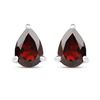 Image 1 : STERLING SILVER GARNET EARRINGS