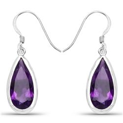 STERLING SILVER AMETHYST EARRINGS
