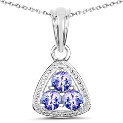 STERLING SILVER TANZANITE PENDANT