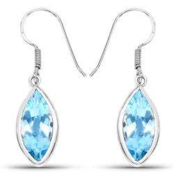 STERLING SILVER BLUE TOPAZ EARRINGS