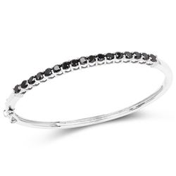 STERLING SILVER BLACK DIAMOND BRACELET