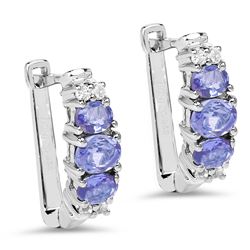STERLING SILVER TANZANITE EARRINGS