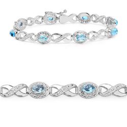 STERLING SILVER BLUE TOPAZ BRACELET
