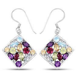 STERLING SILVER MULTI GEM EARRING