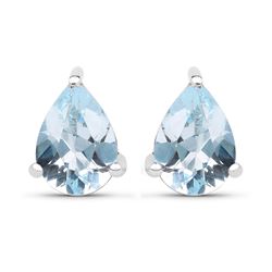 STERLING SILVER BLUE TOPAZ EARRINGS