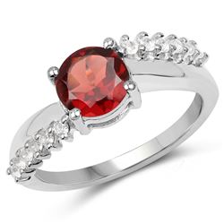 STERLING SILVER GARNET RING