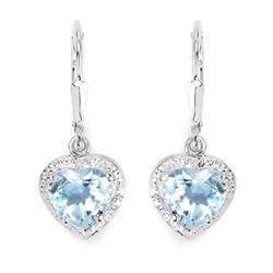 STERLING SILVER BLUE TOPAZ EARRINGS