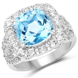 STERLING SILVER BLUE TOPAZ RING