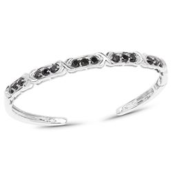 STERLING SILVER BLACK DIAMOND BRACELET