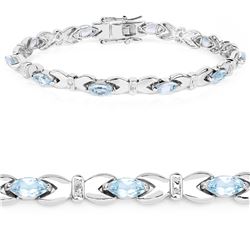 STERLING SILVER BLUE TOPAZ BRACELET