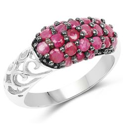 STERLING SILVER RUBY RING