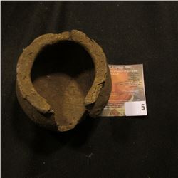 Killed miniature bowl with museum markings from Mississippi County, Missouri, Partially restored wit