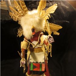 19" White Owl Kachina Doll Navajo by Ken B. Signed on bottom. Very attractive.