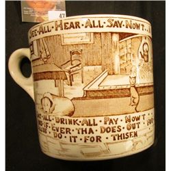 Royal Crown Devon Fielding's Made in England large Mug "See.All.Hear.All.Say.NowT..Yorkshireman's.Ad