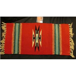 9" x 19" 1930 era Navajo Woven Wool Tourist Blanket.