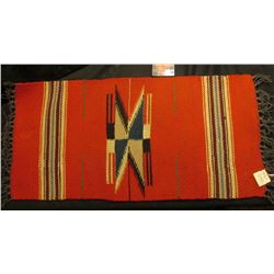 9 3/4" x 20" 1930 era Navajo Woven Wool Tourist Blanket.