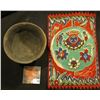 Image 1 : Tobacco Flannel with South American Indian Motif and an excavated Indian Pot, most likely Pre-Columb