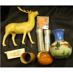 Football designed small jewelry box; small Chinese or Japanese Porcelain Funnel with printed instruc