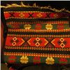 Image 1 : Scandinavian Stylized Woven rug, 22" x 27". Over fifty years old.