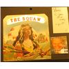 Image 1 : "The Squaw" Cigar Box Label of Indian Princess with Peace Pipe.