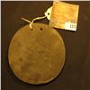 Image 2 : 4" circular Carved Slate, which 'Doc' attributed to Northern Alabama. two holes for suspension, depi