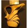 Image 1 : 3 1/4" Small Indian design clay pitcher, black on red.