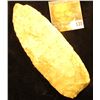 Image 1 : 6 1/4" x 2 1/4" Iowa Blue Flint Indian Spear Point. Mountain, notch style point.