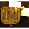 Image 3 : Civil War Leather Bullet Pouch with a 58 caliber Conical Bullet. Tag states "NY 117th Vol.30 Moved t