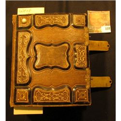 Leather with Brass Hinges "Townsend's Premium Gallery Iowa City" Photo Album, numerous old Civil War
