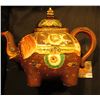 Image 1 : Hand painted Japan Ornate Elephant Decanter with lid. Inlaid, excellent condition. 7" x 9".