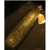 Image 1 : 13 1/4" Corn Cob Bottle 3" diameter. Clear glass, embossed. "MSRF" on base.