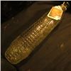 Image 2 : 13 1/4" Corn Cob Bottle 3" diameter. Clear glass, embossed. "MSRF" on base.