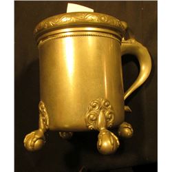 Lidded, four-footed Decanter "Tinn BM Norge", "507/5", Gold and black tag "Gullshed Truls Ambjornsen