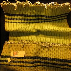 25" x 46" Hand Woven Rug, which 'Doc' says was made by a John Fletcher College Student from Oskaloos