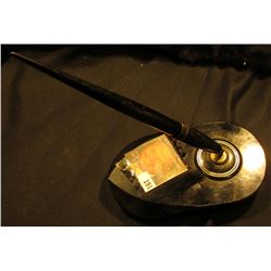 Fountain Pen with Obsidian Base. Believed to be from the John Fletcher College, Oskaloosa, Iowa prio