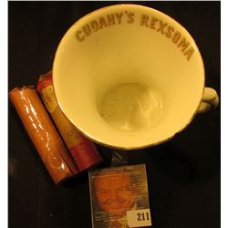 Porcelain Advertising Cup  Cudahy's Rexoma . Depicts Pink Roses. Single small chip in the lip. Inclu