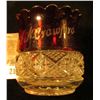 Image 2 : "J.A. Crawford", "Omaha 1898" from the 1898 Exposition, Ruby Red Flash Glass Toothpick Holder, one-l