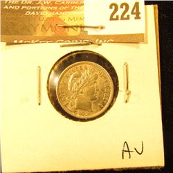 1909 Barber Dime. AU.