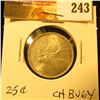Image 1 : Canada 1965 25 Cents. Choice BU-64.