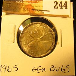 Canada 1965 25 Cents. Gem BU-65.