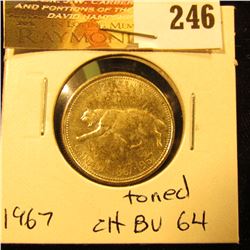 Canada 1967 25 Cents. Choice Toned BU-64.