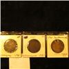 Image 2 : New Brunswick (3) 1864 1 Cent Pieces. G, VG & F Cleaned.