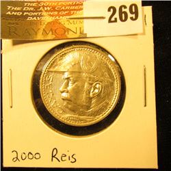 1935 Brazil Silver 2000 Reis. Gem BU.