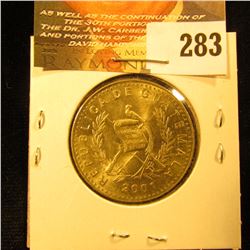 2001 Republic of Guatemala One Quetzal, Gem BU.
