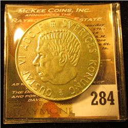 1955 Sweden Silver Five Kronor, Choice AU.