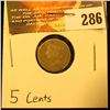 Image 1 : 1872 Canada Five Cent Silver, Good.
