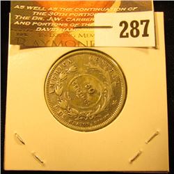 1892 Republic of Costa Rica, Silver 50 Centavos.