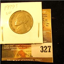 1939 S Jefferson Nickel. VF.