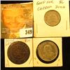 Image 1 : 1787 Brasher Doubloon Copy; Andrew Jackson Shell Famous American Coin Game Token; & "Pfiester & Happ